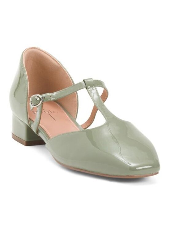 LINEA PAOLO Shoes - LINEA PAOLO Patent Leather Coralee T-strap Pumps